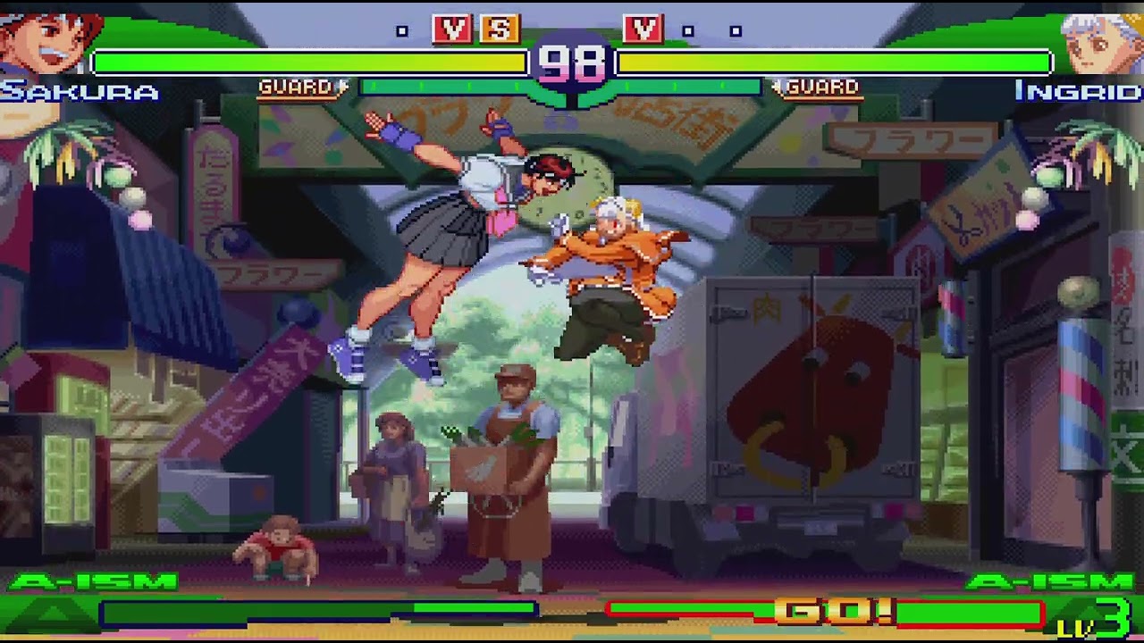 CAPCOM FIGHTING COLLECTION 2 Sakura vs Ingrid