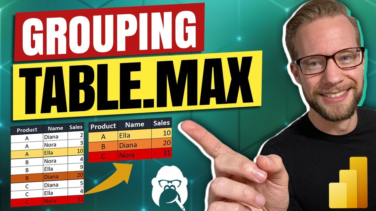 Как сгруппировать по максимальному значению с помощью Table.Max в Power Query