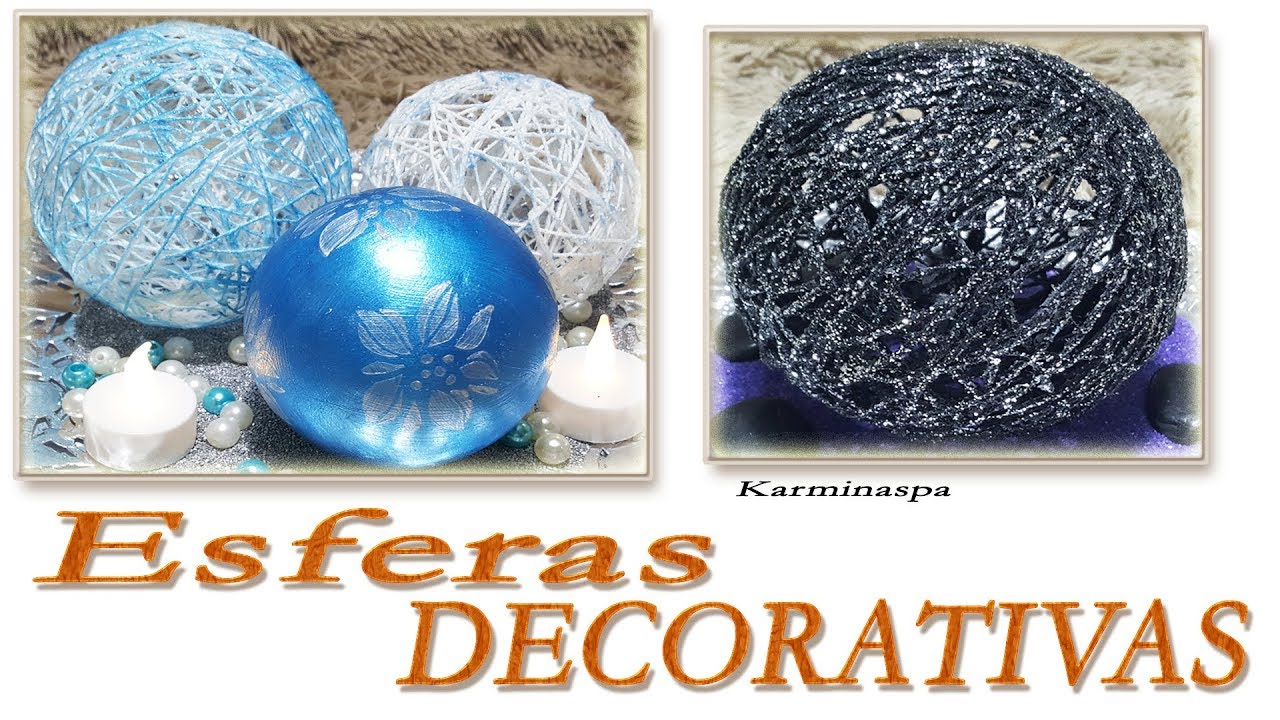 Maravillosas esferas con hilo fáciles de hacer. Manualidades económicas. Reto MakeMyCraftChallenge.