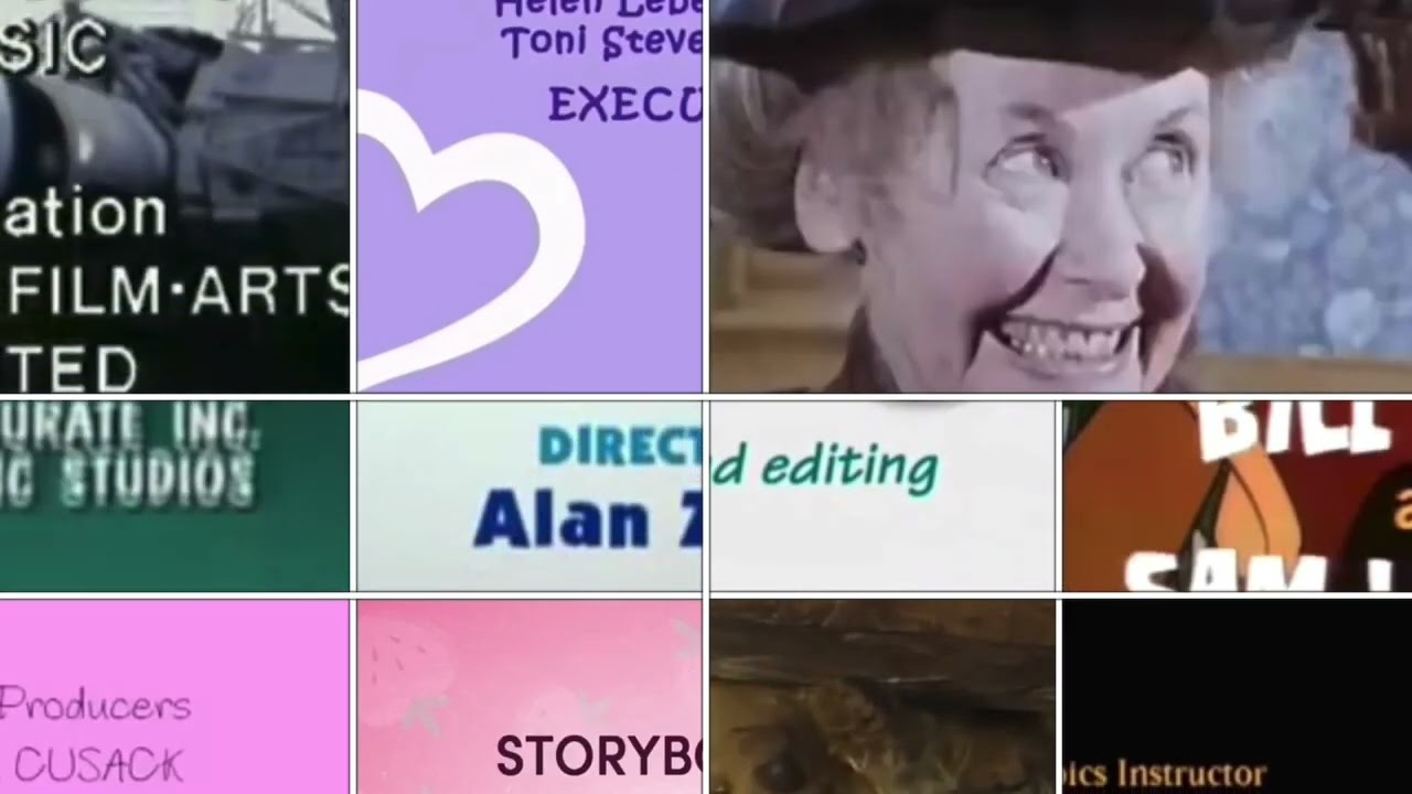 BE, Barney, BITBC, Blue’s Clues, HT, Hee Haw, OWL/TV, PP, SF, SG, TT, The ZhuZhus Credits Remix