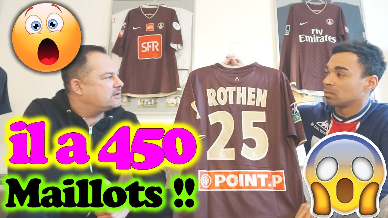 He owns 450 shirts ! Il a 450 maillots !