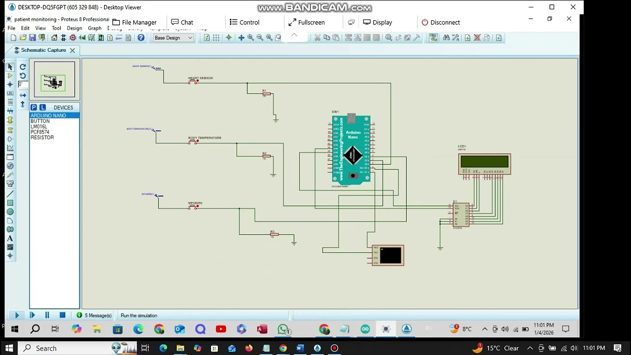 Proteus simulation based on sensors