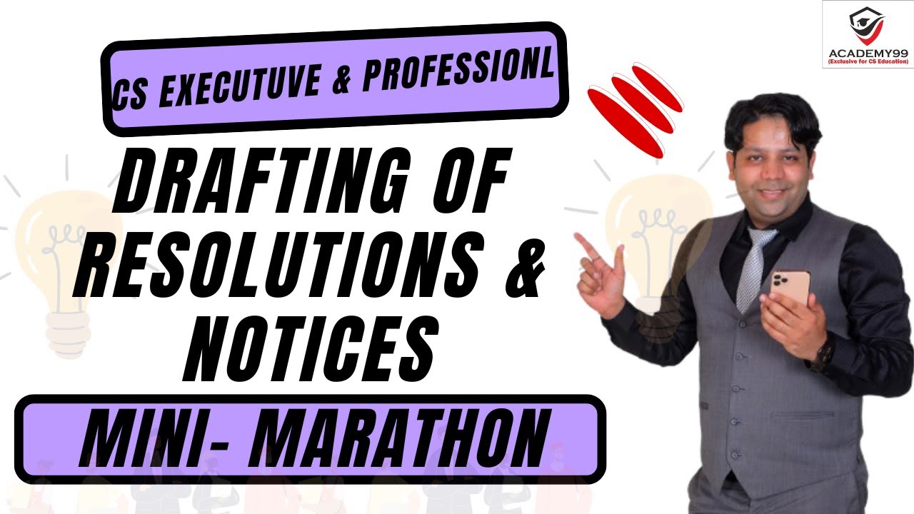 DRAFTING OF RESOLUTIONS | DRAFTING MARATHON | DRAFTING MARATHON CS PROFESSIONAL |CS PROFESSIONAL