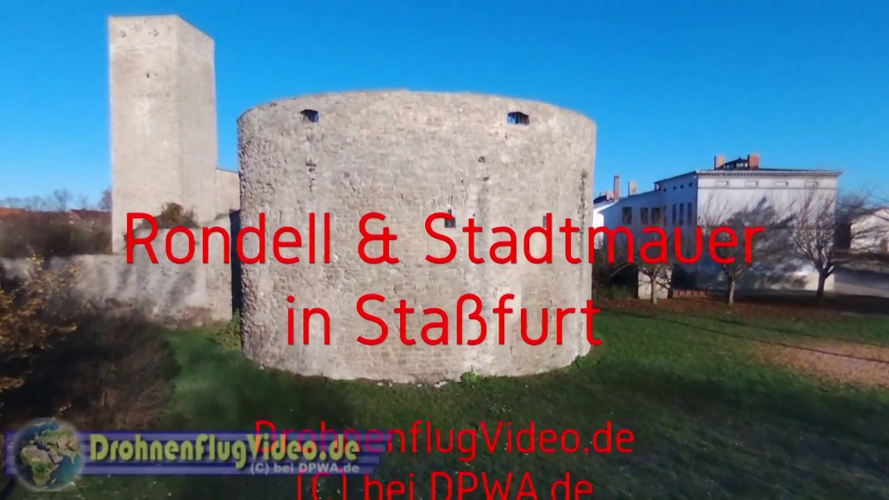 DrohnenflugVideo.de - Sta&szlig;furter Rondell und Stadtmauer im Salzlandkreis