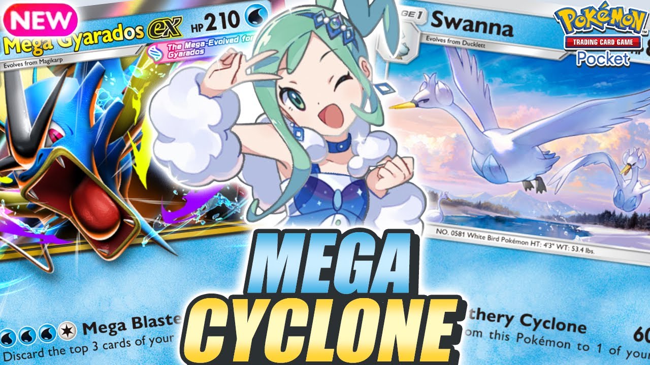 MEGA GYARADOS & SWANNA Drown Opponent’s Deck Fast ! - Pokemon TCG Pocket