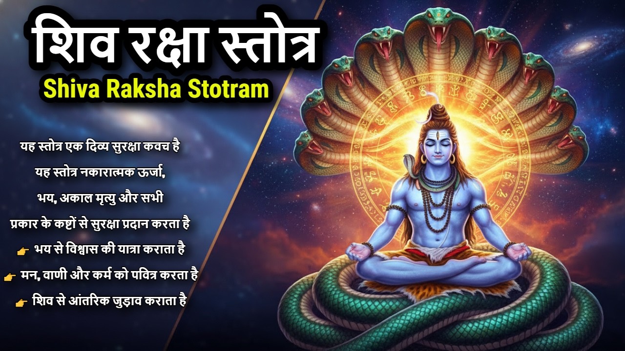 शिव रक्षा स्तोत्रम | Shiv Raksha Stotram -Lyrics l Powerful Shiva for Protection & removal of fear.