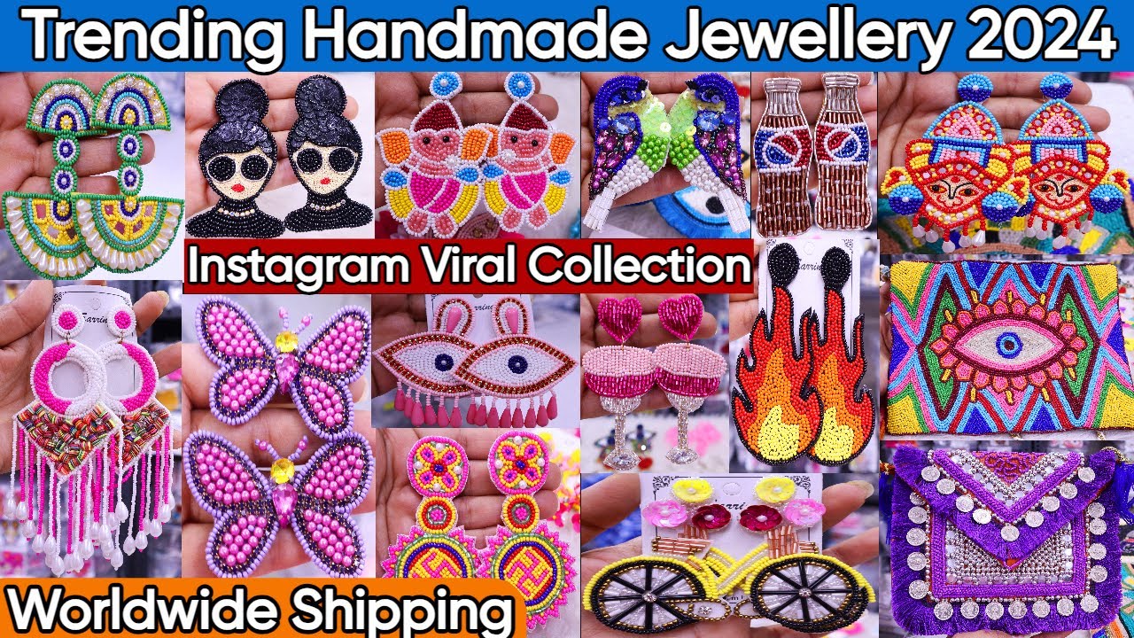 Premium Fancy Unique Handmade Jewellery Collection 2024 | Most Exclusive Handmade Earrings & Purse