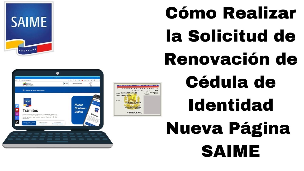 Cómo Renovar Cédula de Identidad. Solicitud de Cita SAIME | Nuevo Sistema 2023. Venezuela. CARALBERZ