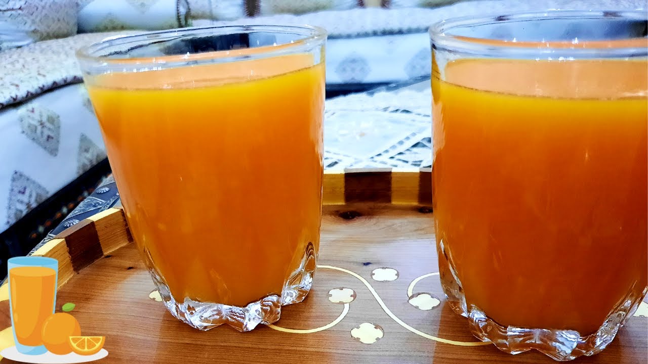 🍹عصير البرتقال والجزر والقرعة الحمرا (اليقطين) بنين منعش واقتصادي وأهم حاجة صحي