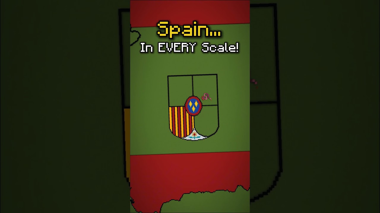Spain in EVERY SCALE! #minecraft #spain #espa&ntilde;a #minecraftmaps #phonk