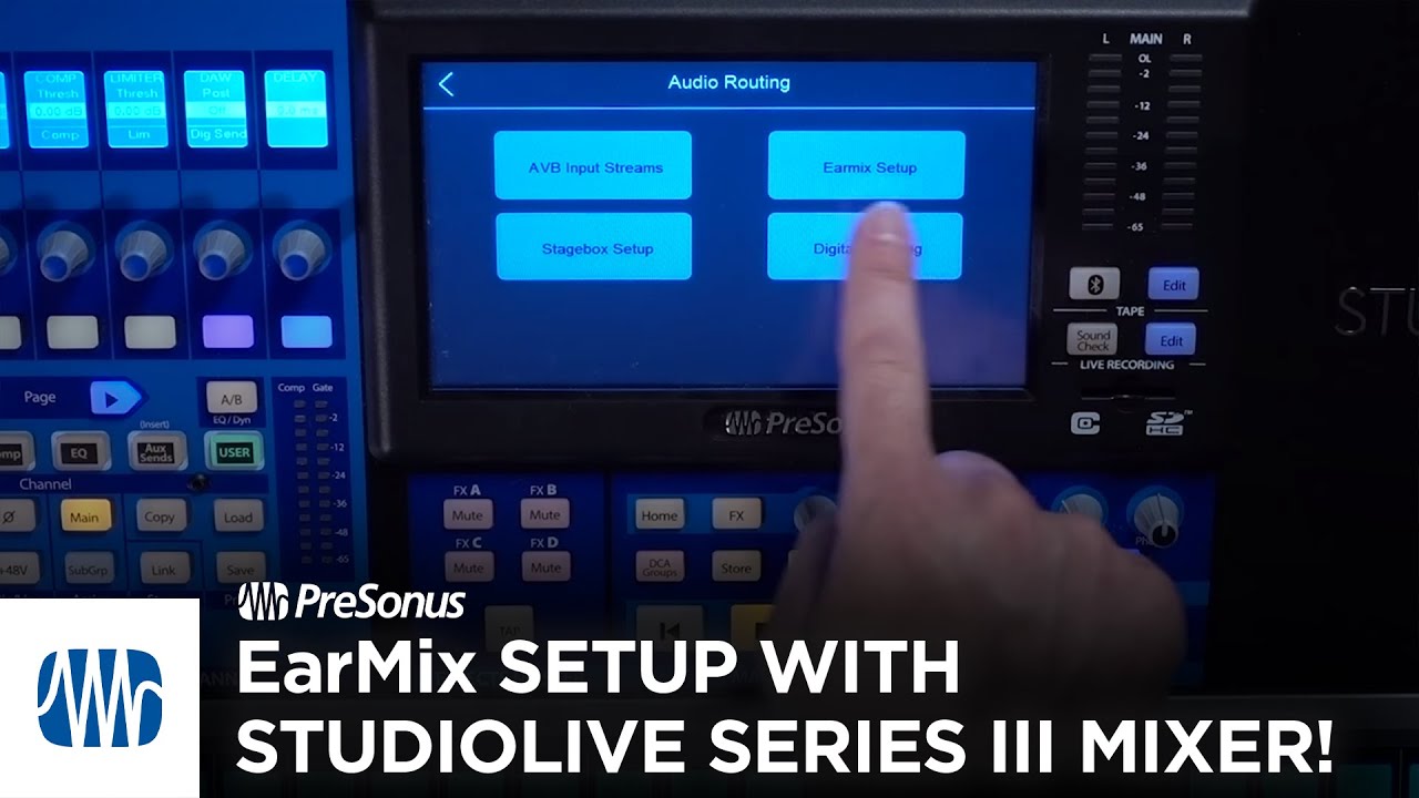 PreSonus — настройка EarMix с микшером StudioLive Series III