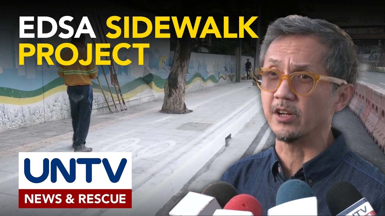 EDSA sidewalk project, ininspeksyon ng DPWH; Phase 1, tatapusin sa Hulyo