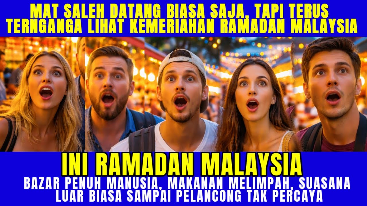 “MAT SALEH TERNGANGA! Ramadan di Malaysia TERLALU BESAR Sampai Mereka Tak Percaya!”