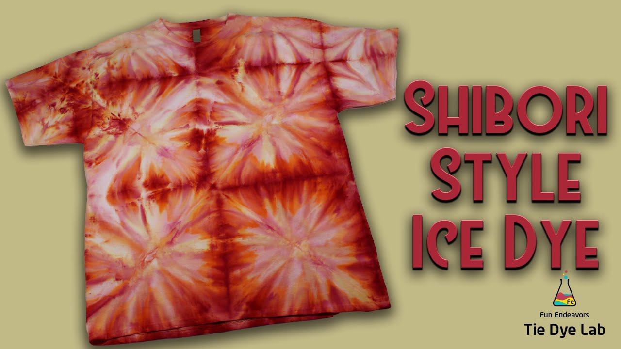 Tie Dye Designs: Solar Flare Shibori Style Ice Dye (Flag Fold Inspired)