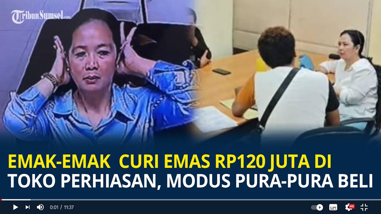 Viral Emak-emak  Curi Emas Rp120 Juta di Toko Perhiasan, Pura-pura Beli Modus Terlihat CCTV