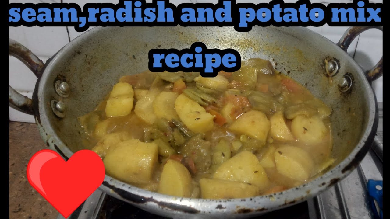 Seam,Radish and potato mix recipe #tasty #food #cooking #recipe