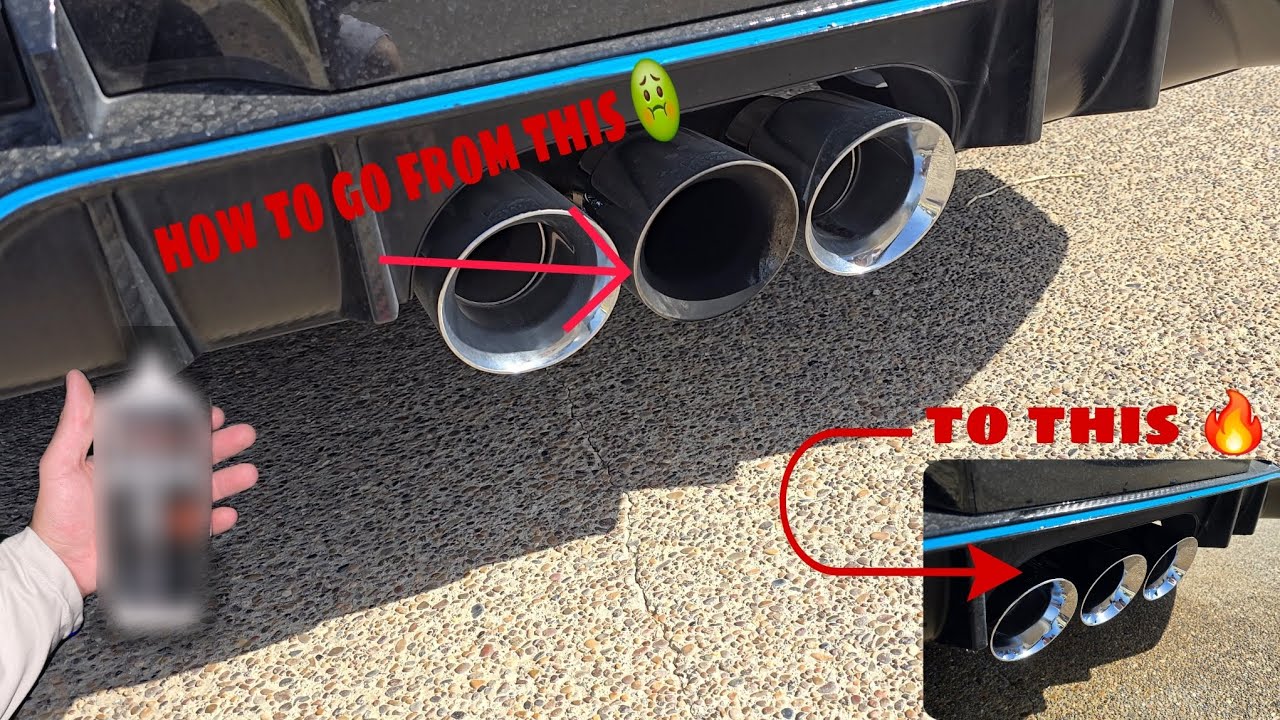 How to clean your chrome exhaust tips 🥴