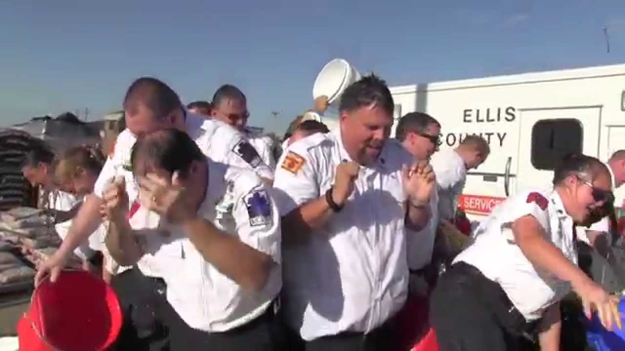 Ellis County EMS accepts ALS Ice Bucket Challenge from Hays Fire Department