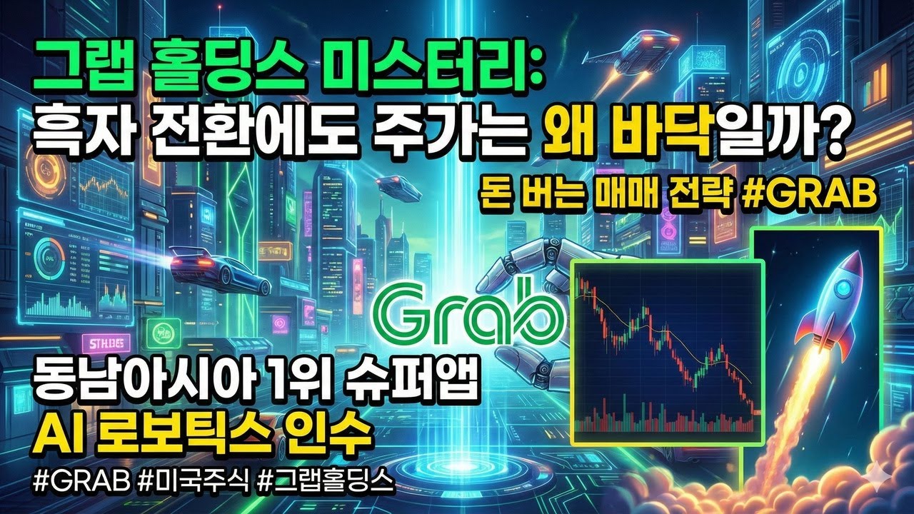 [풀버전] 그랩 홀딩스 미스터리: 흑자 전환에도 주가는 왜 바닥일까? 돈 버는 매매 전략 #GRAB