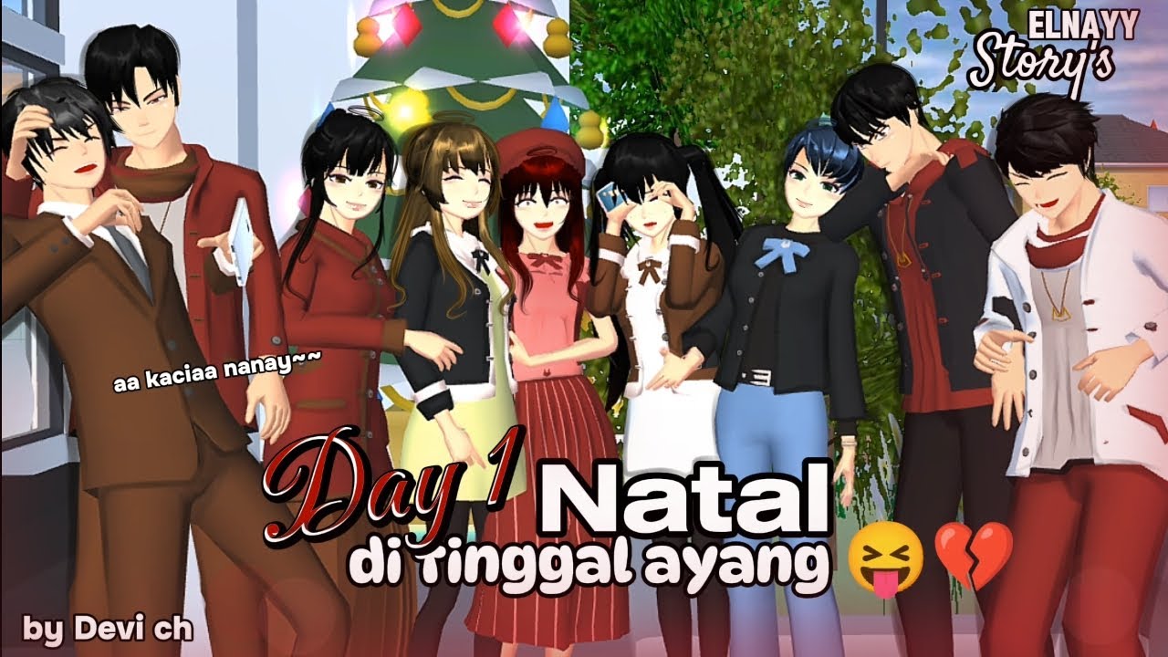 ELNAYY #17 [DAY 1 NATAL DI TINGGAL AYANG 😝💔]||SAKURA SCHOOL SIMULATOR||