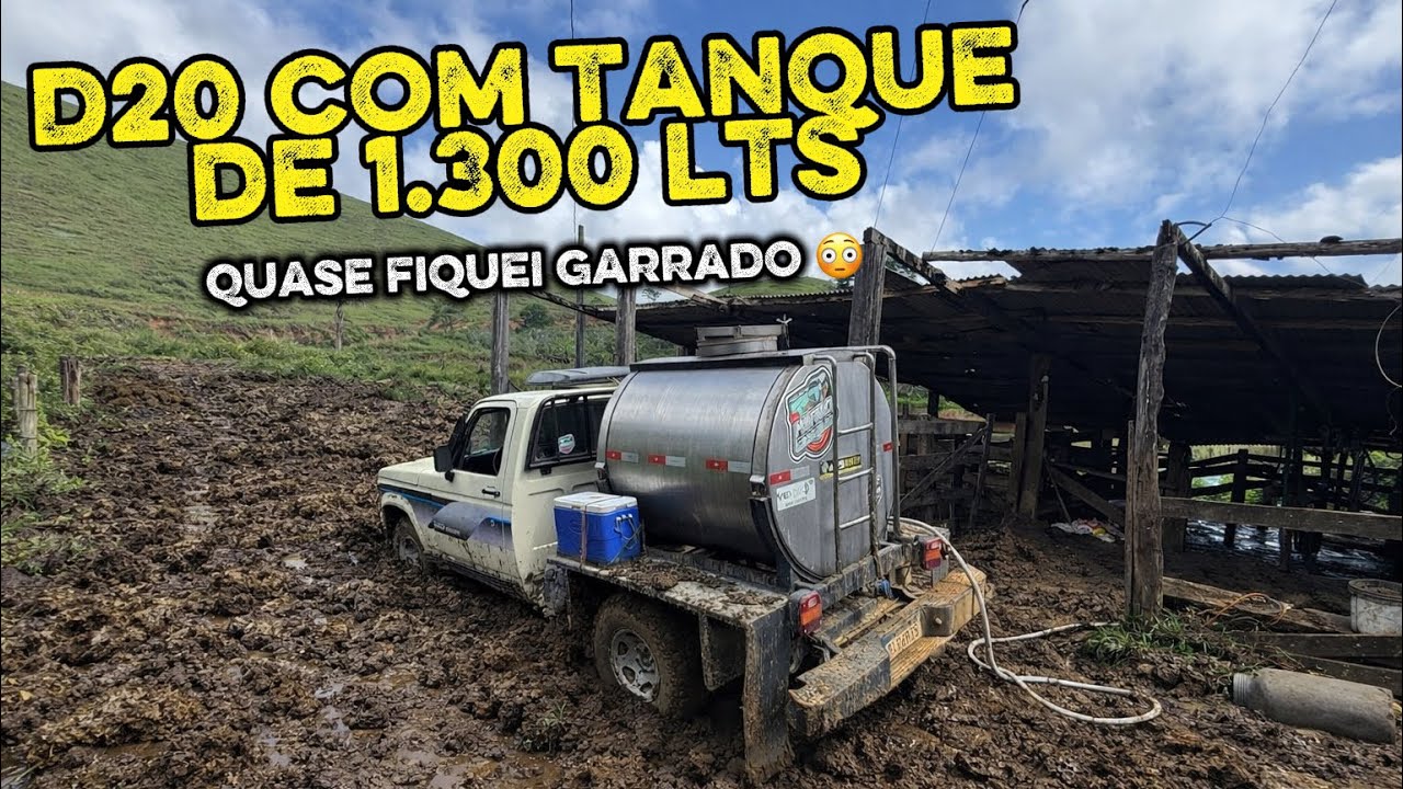 D20 com tanque de 1.300 litros, fui fazer um socorro e quase fiquei garrado 😳 