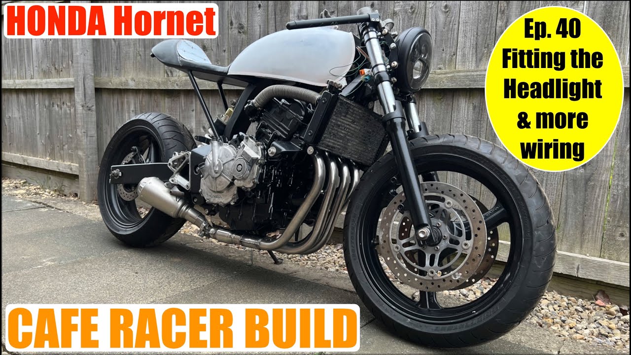 Honda Hornet Café Racer Budget Build - Episode 40 Fitting the headlight & more wiring