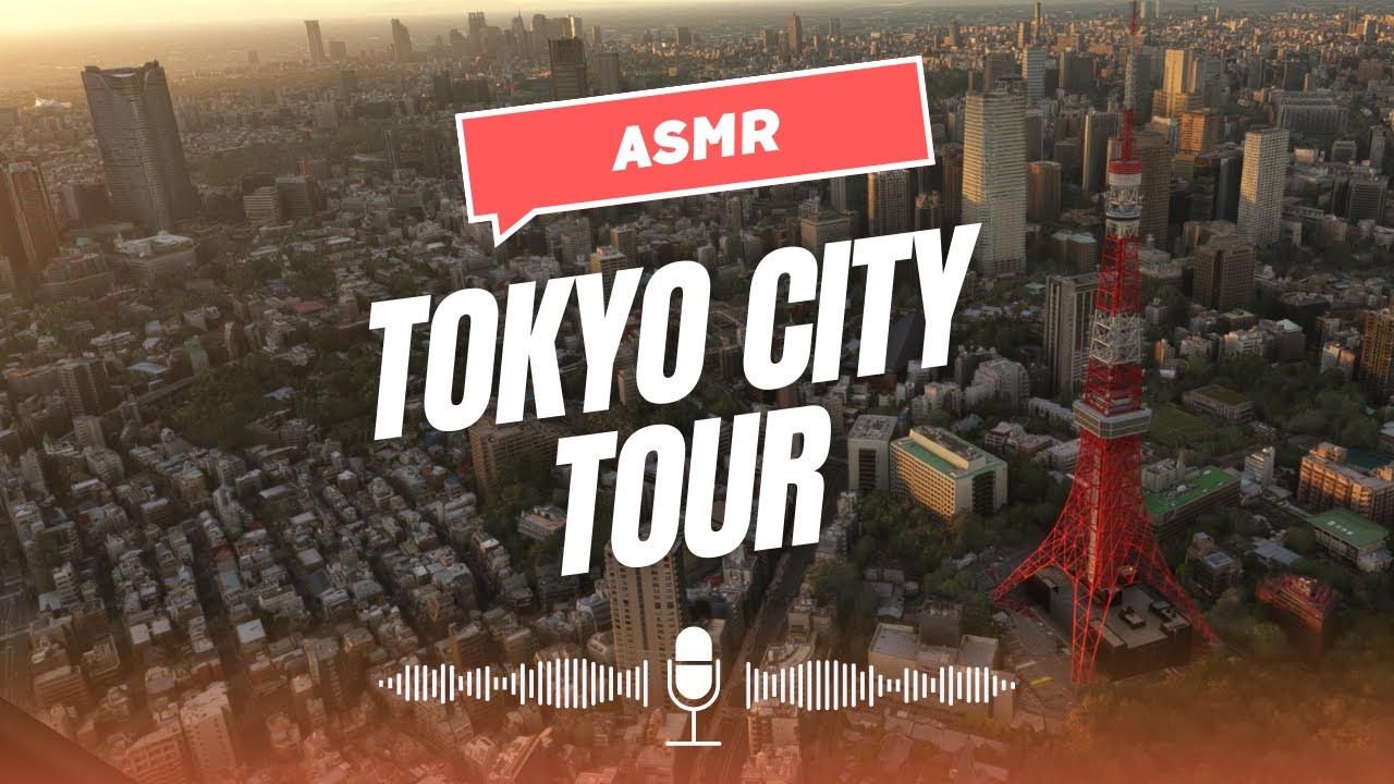 ASMR Relaxing Flight over Tokyo, Japan | Soft Spoken Virtual Aerial Tour | 4K