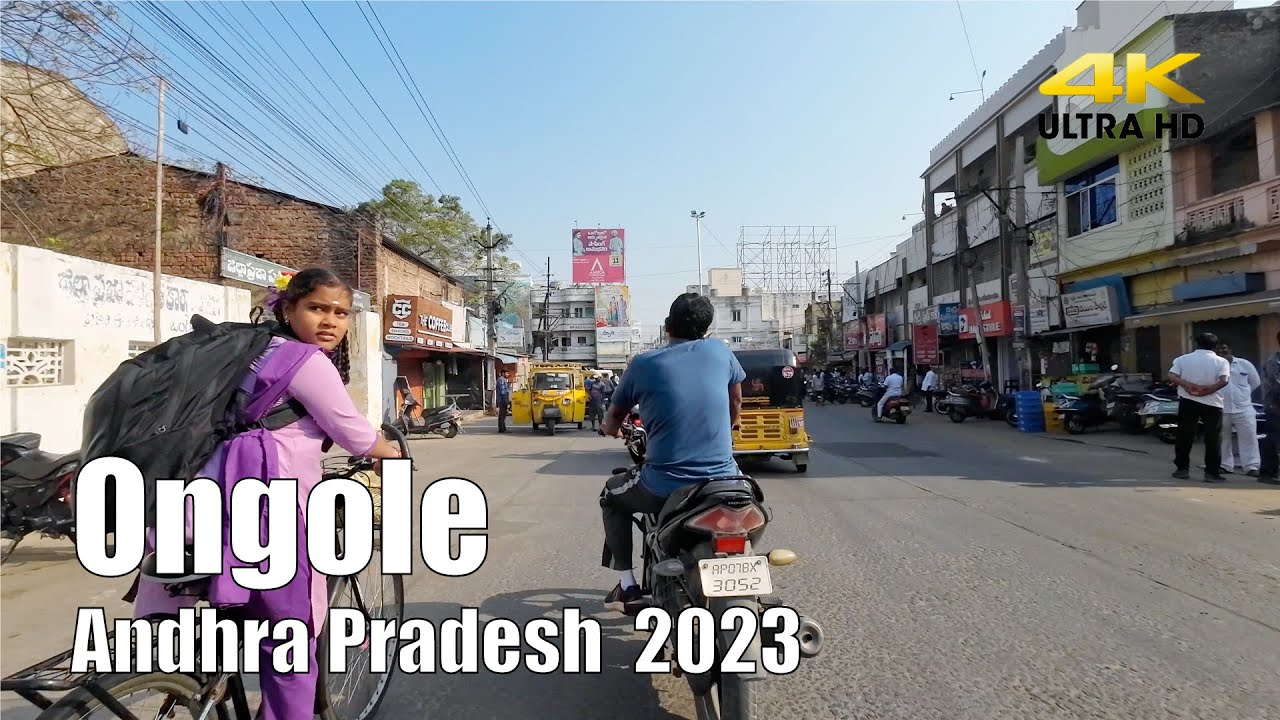 【India Drive 4K】Ongole,  Andhra Pradesh 2023
