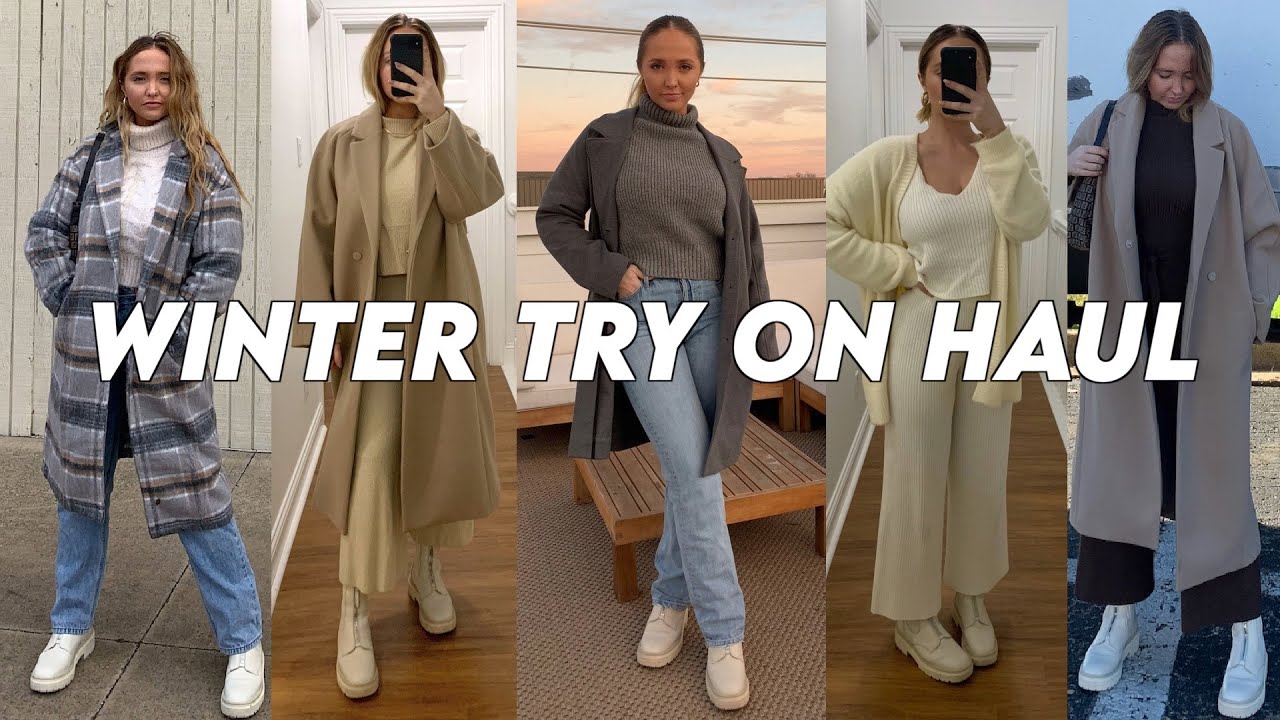 WINTER TRY ON CLOTHING HAUL | basics for the winter
