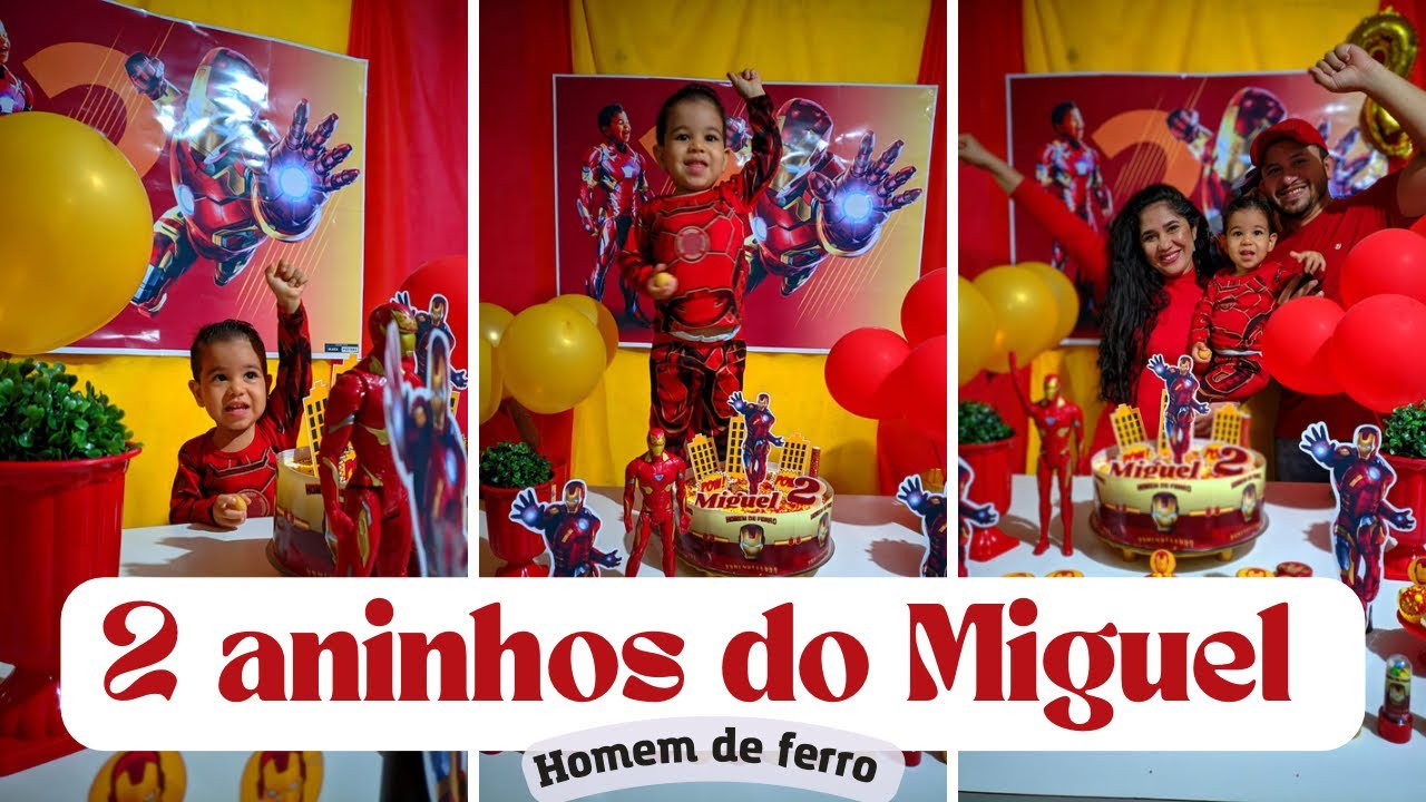 FESTA EM CASA HOMEM DE FERRO 2 ANOS MIGUEL | faça você mesmo