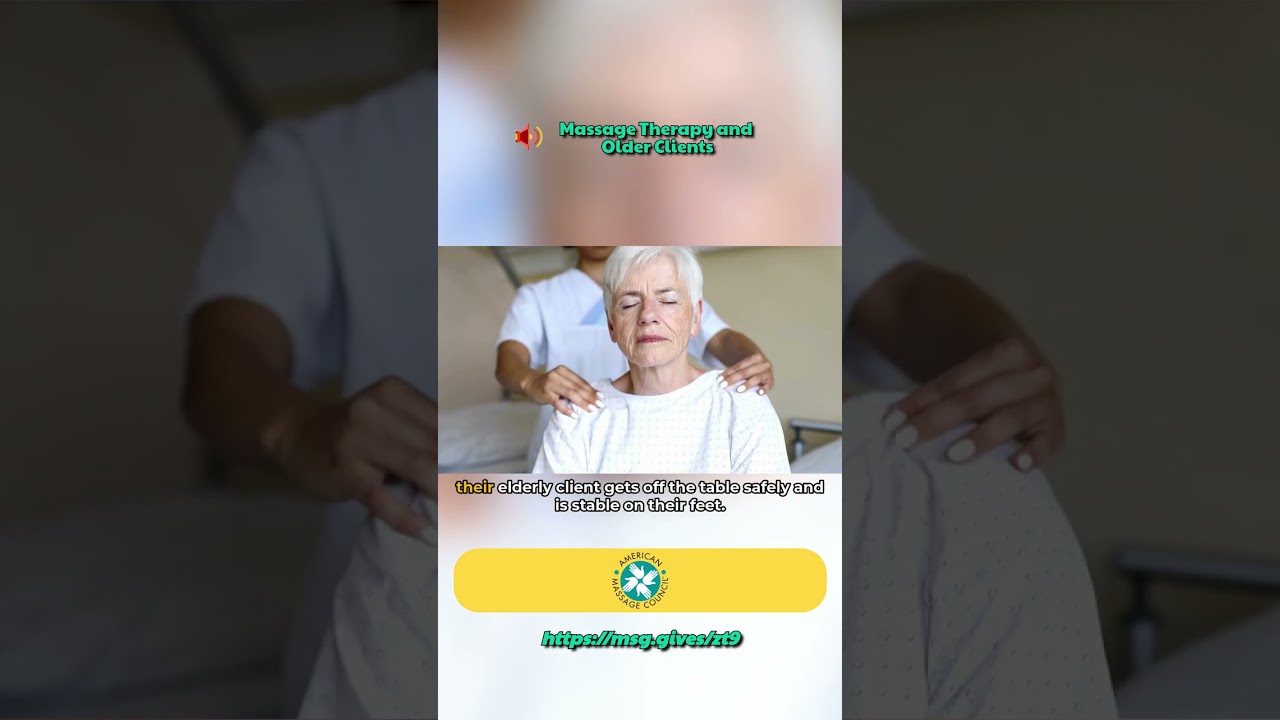 Massage Therapy Liability Insurance: Massage Therapy and Older Clients #shorts😃🔊👍📹⭐