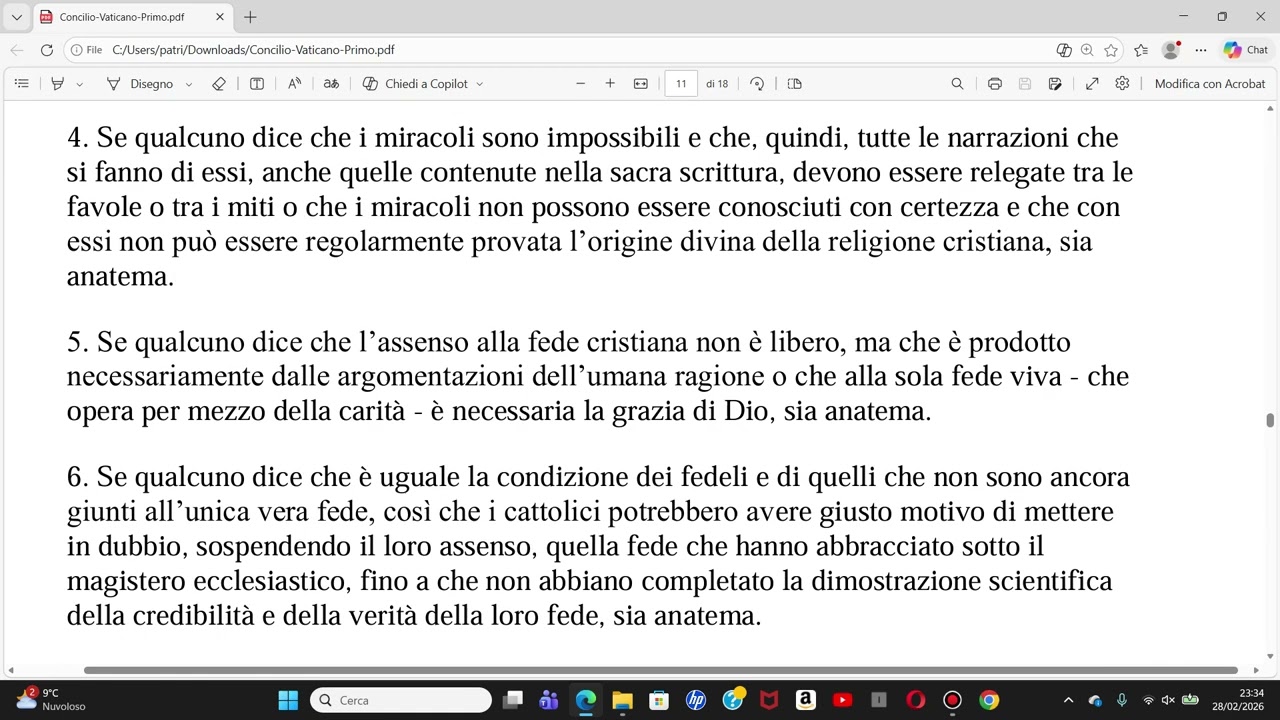 Concilio Vaticano I, IV parte