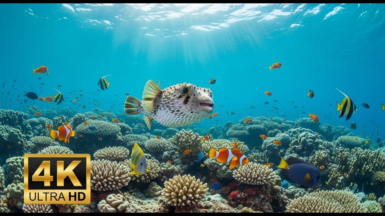 🌅 Deep Sea Aquarium 4K &ndash; Tranquil Fish Swimming & Soothing Background Music