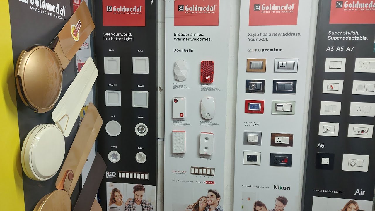 Goldmedal Switch soket Fan regulator and Led down lights