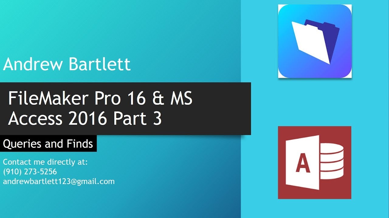 FileMaker Pro and MS Access Query and Finds
