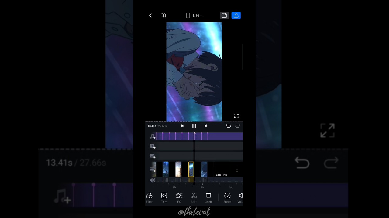 Anime Edits in VN Video Editor - Tutorial #shorts