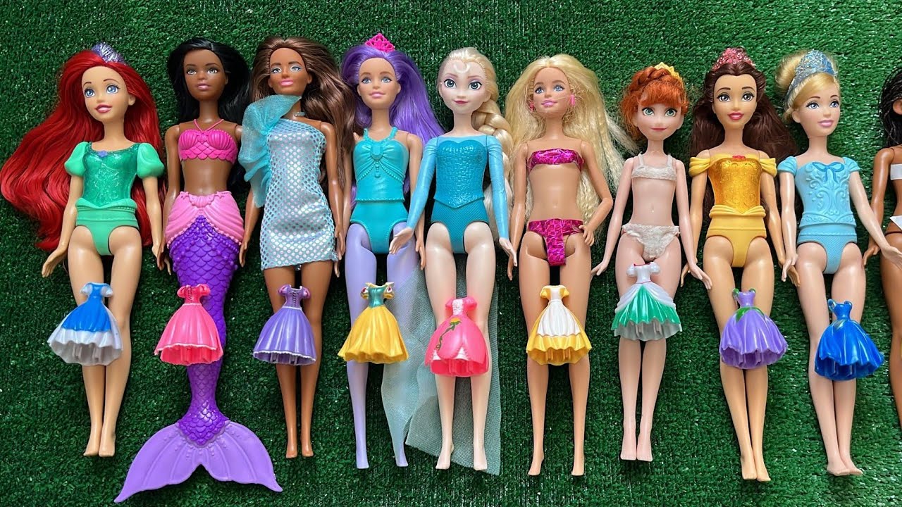 Disney Princess Doll Makeover DIY Miniature Ideas for Barbies  wig, Dress, Faceup,and More! DIY 6