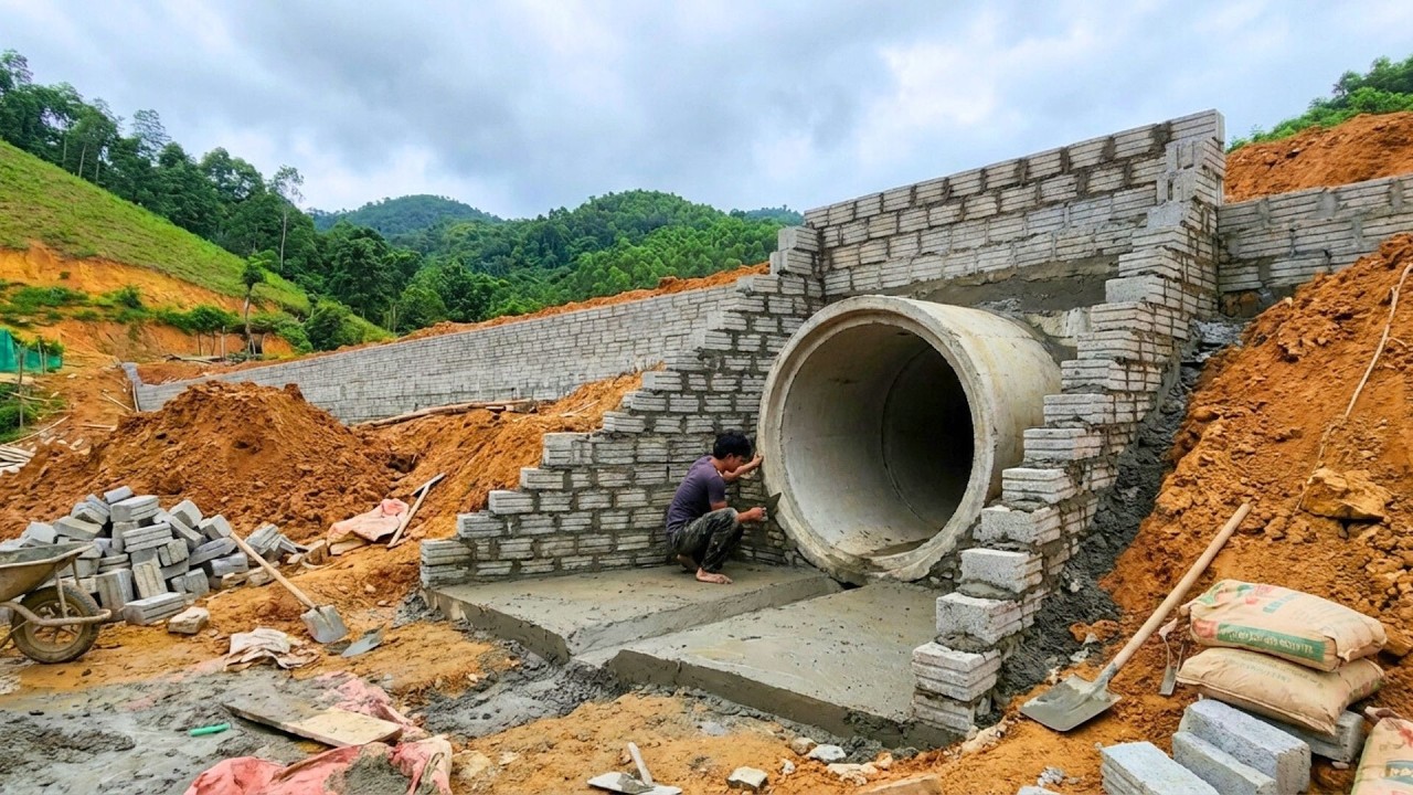 Building a Drainage System to Prevent Flooding on the Farm During the Rainy and Storm Season