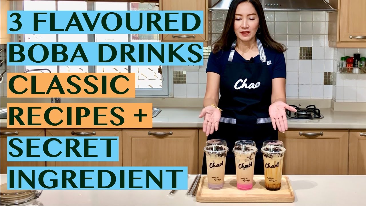HOW TO BREW YOUR CLASSIC MILK TEA PER LITER AND ADD FLAVOURS AS YOU SERVE:  RECIPES FOR 22 OZ CUPS