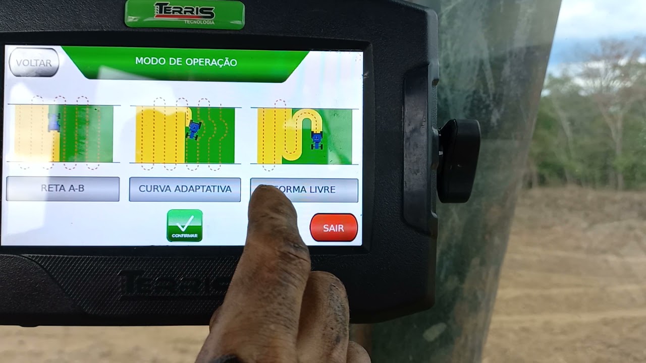configuração de trabalho GPS terris