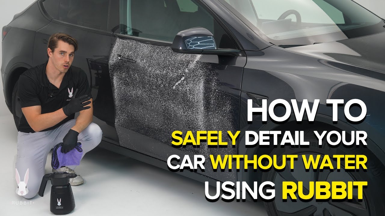 How to safely wash your car without water using Rubbit