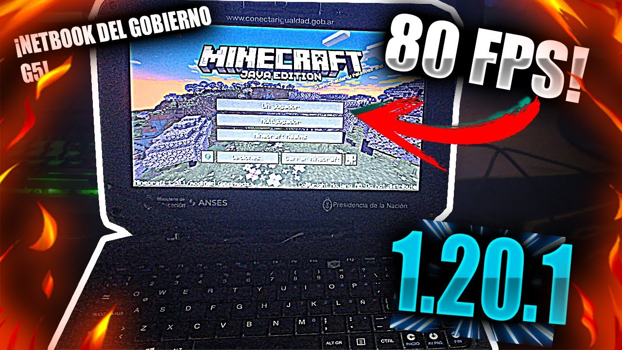 Jugué MINECRAFT 1.20 a 80 FPS en una NETBOOK DEL GOBIERNO
