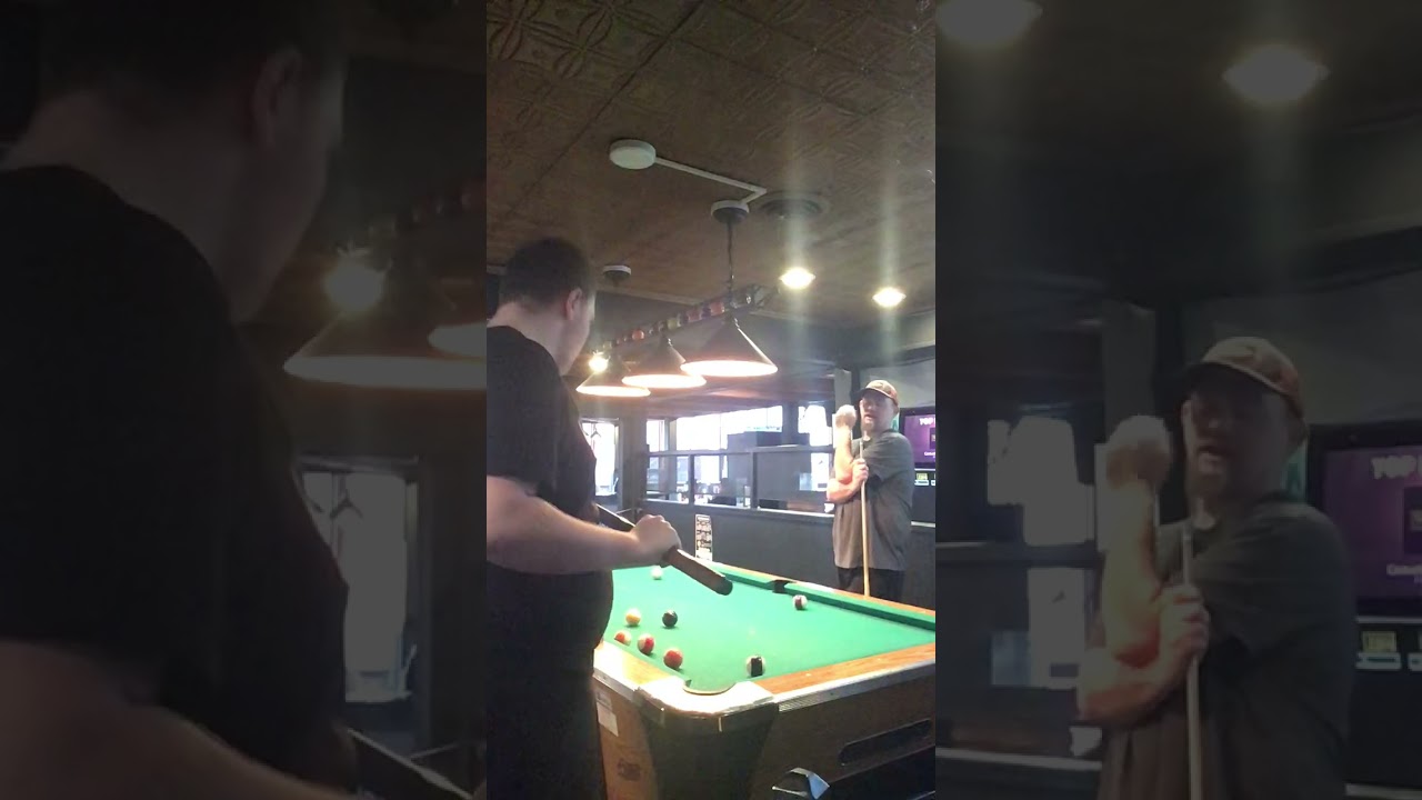 Me vs my dad, Last game of Three rounds of pool and whoever wins will win the whole game.￼￼