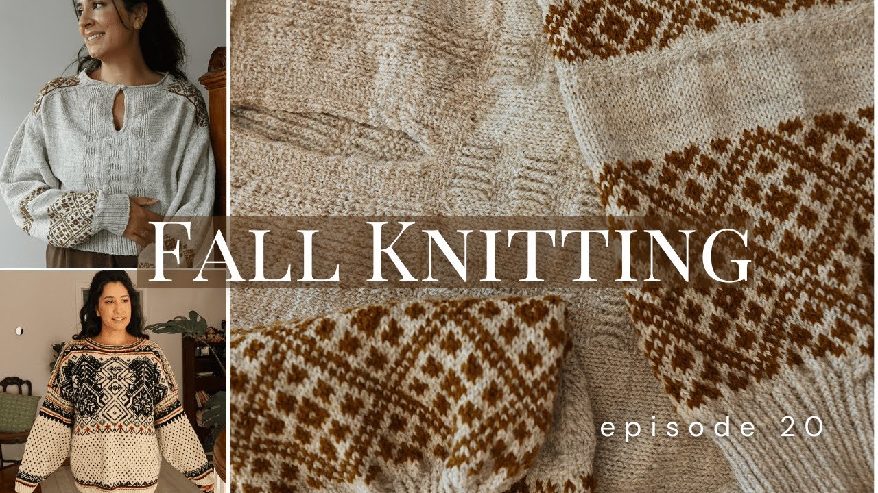 Knitting Podcast - Fall Knitting FOs & WIPS! Olympic Ski Sweater, Zipper Sweater, Miles Shirt Jacket