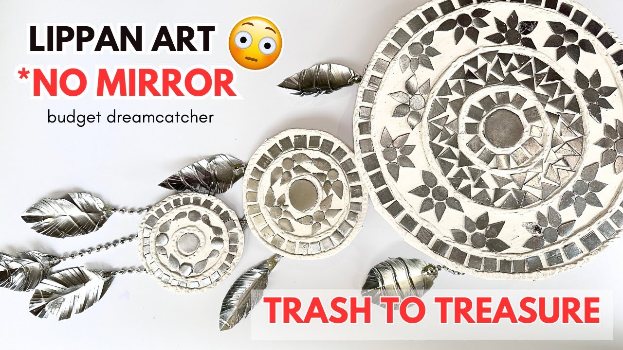 Lippan Art Dreamcatcher| ASMR |Diy Mirror| Wall Hanging Tutorial |DIY Home Decor|Best Out Of Waste