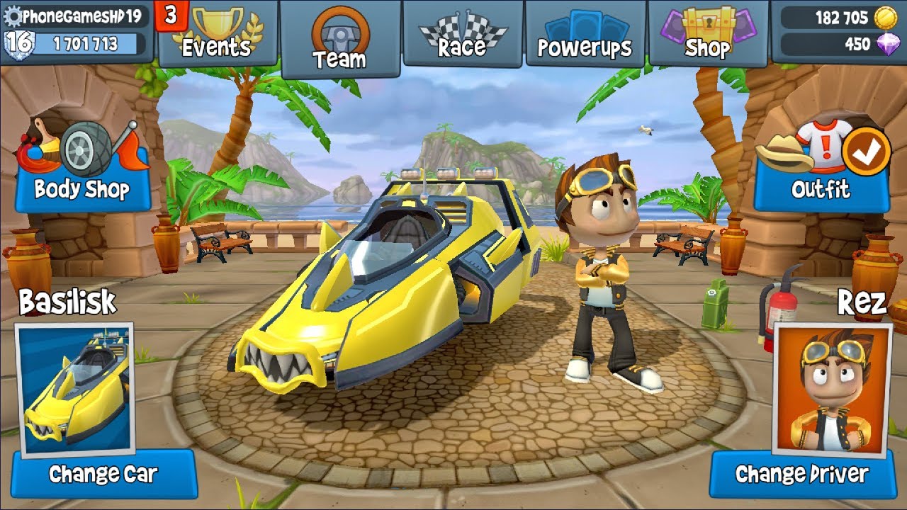 Basilisk Quick Race Game Play | Beach Buggy Racing 2 New update