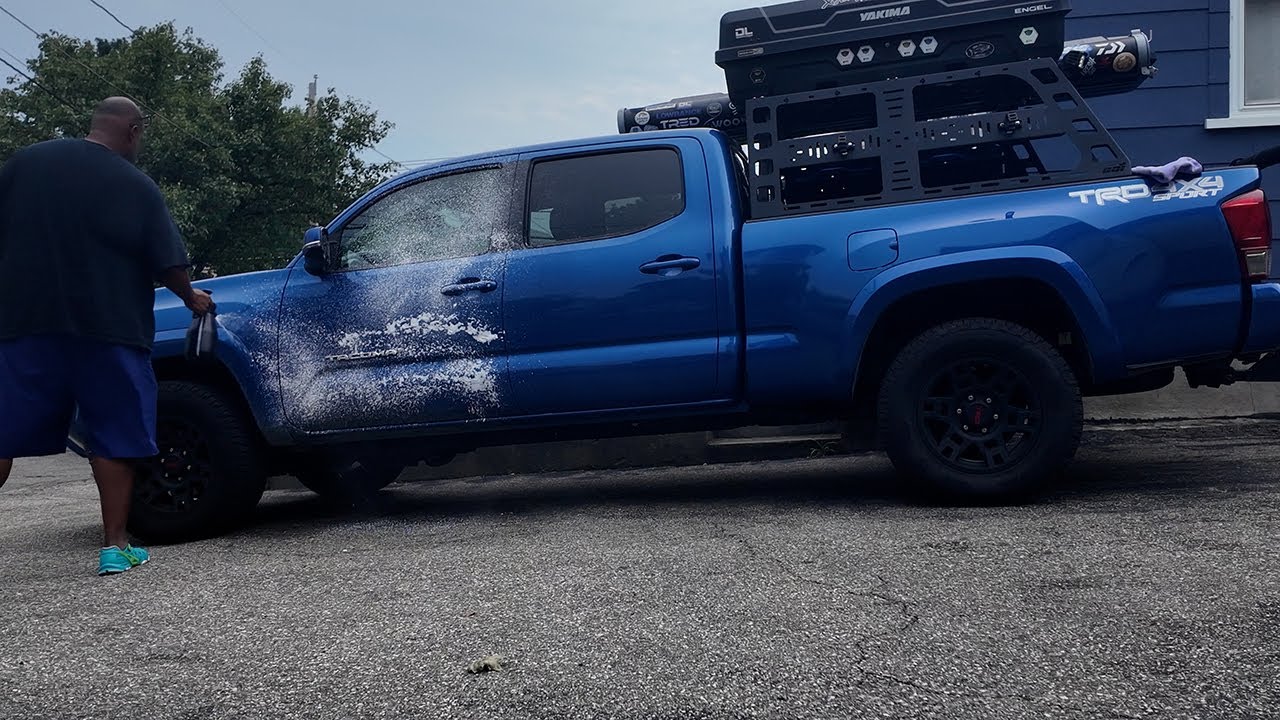 Using Rubbit To Clean Road Paint Of My Truck!