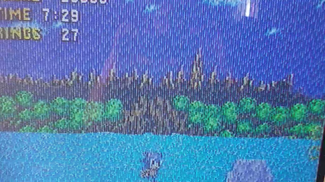 Sony trinitron true 240p dithering with sonic the hedgehog on wii Genesis emulation