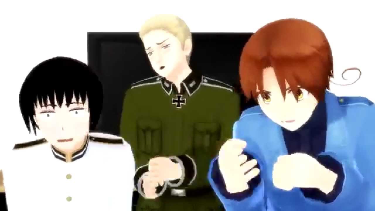 MMD Everybody Italy/Germany/Japan HETALIA