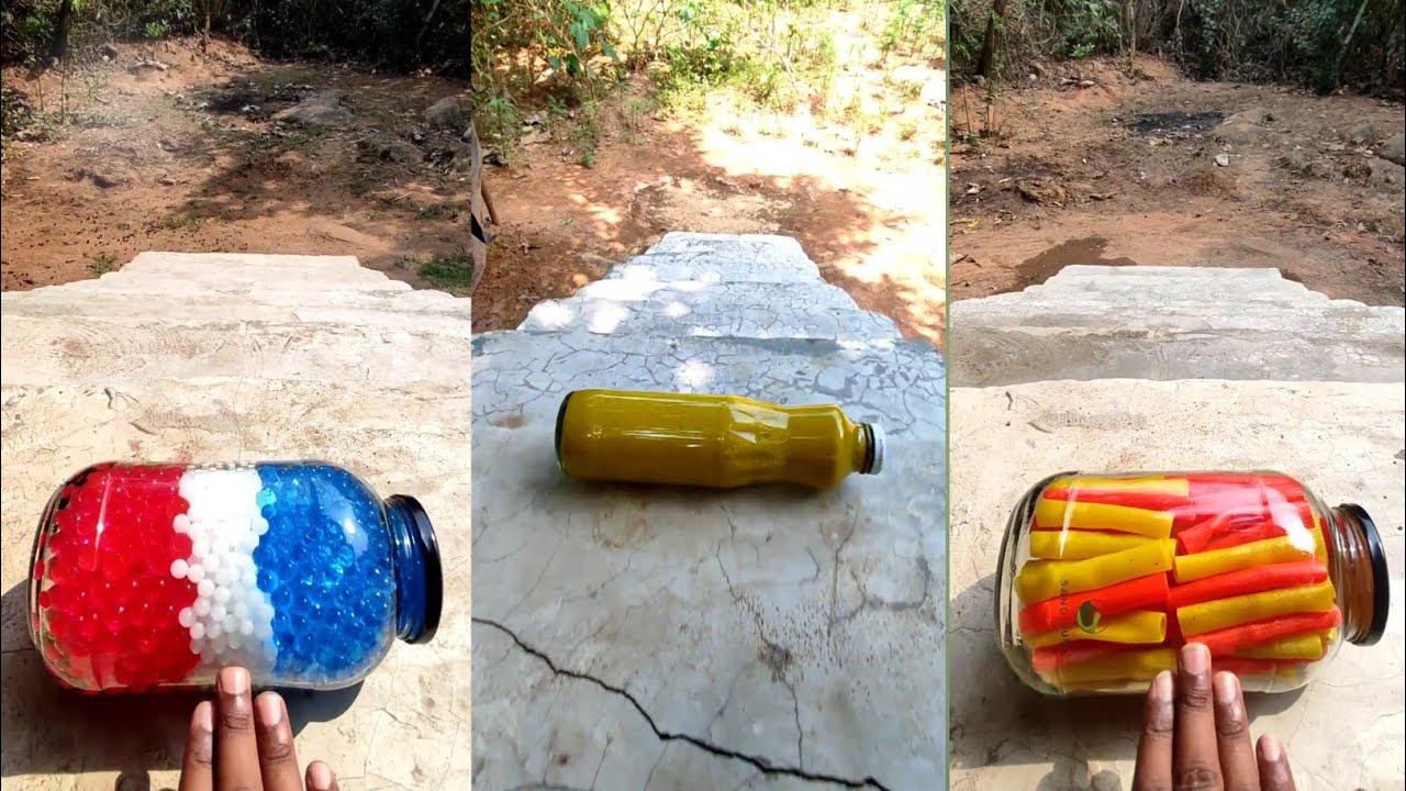 Breaking Glass Bottle 🍾 Crushing Crunchy and the soft thing 